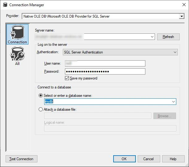 SSIS Source Connection manager