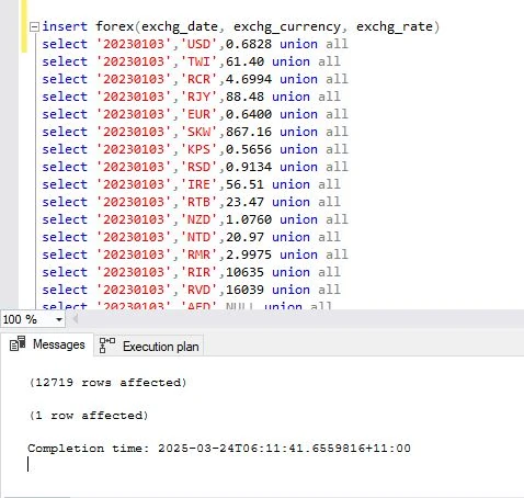 SSMS Insert Result